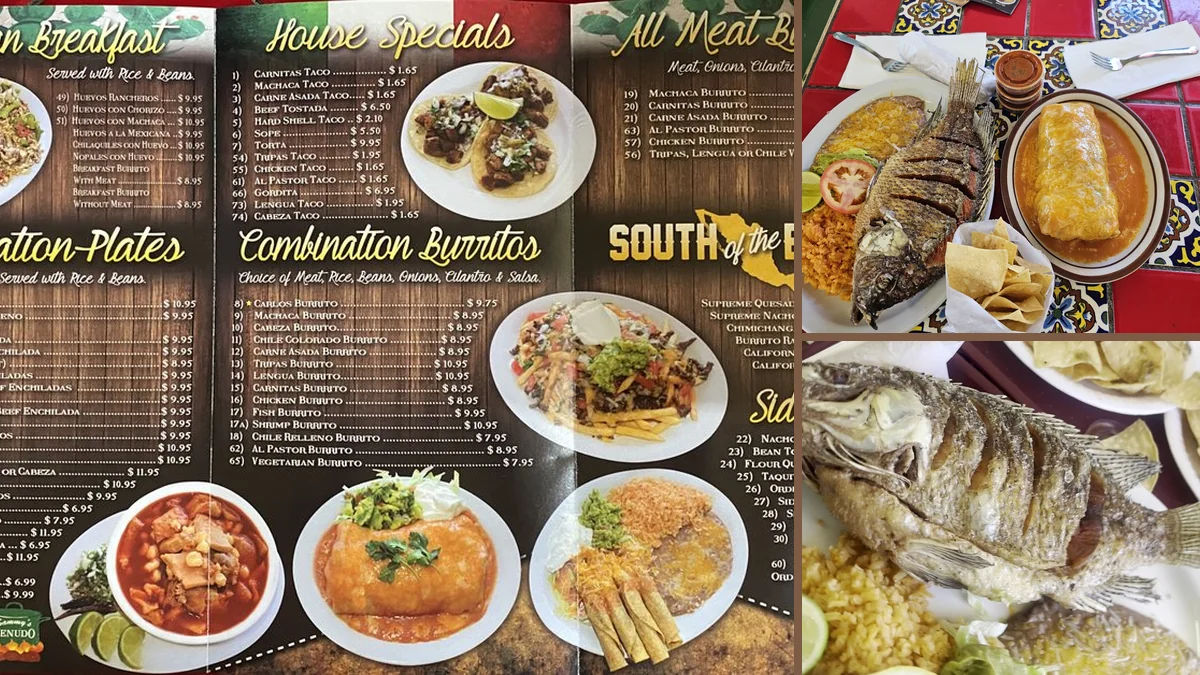 Colorful Mexican plates on a casual table.