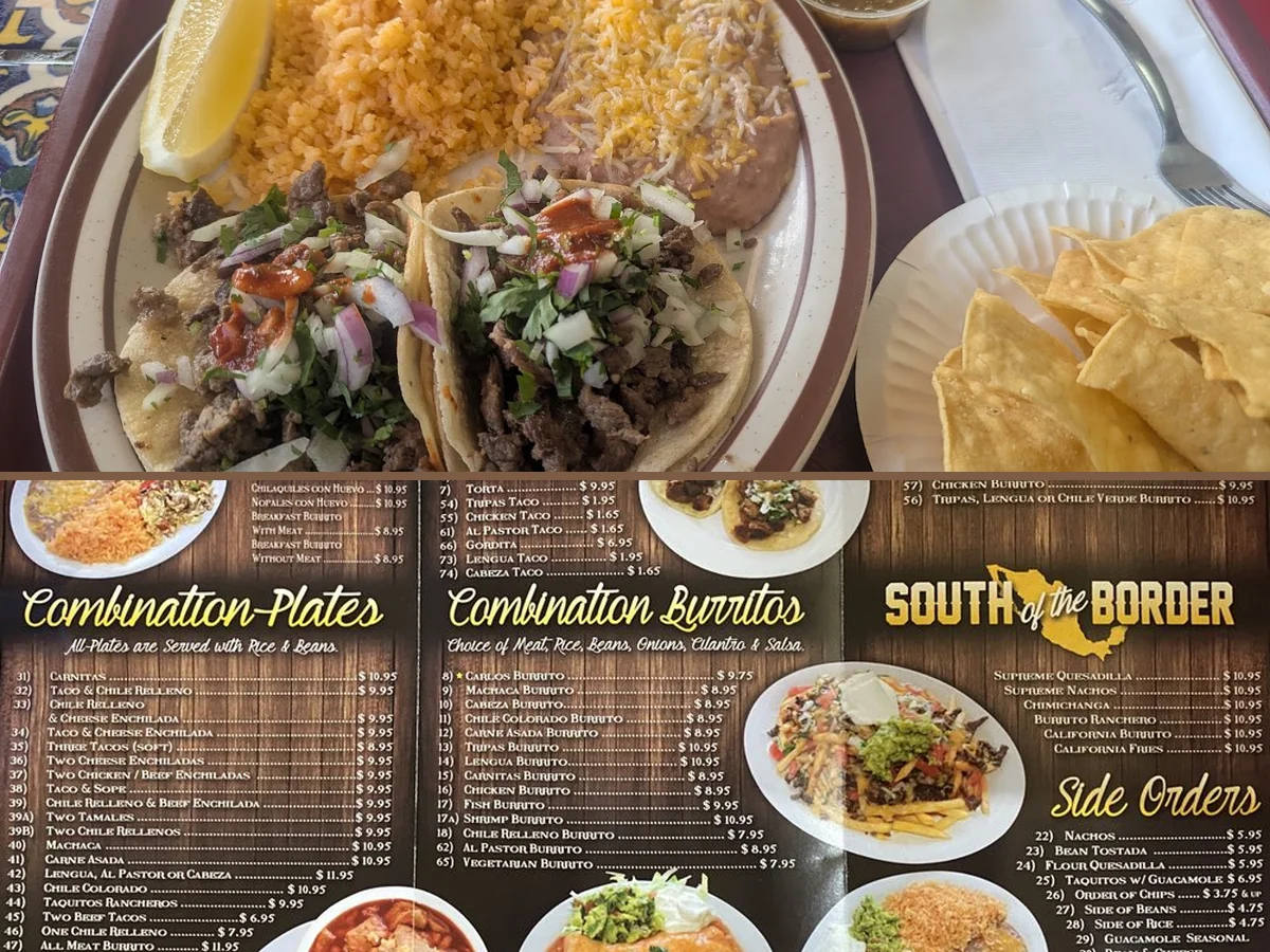 Colorful Mexican plates on a casual table.