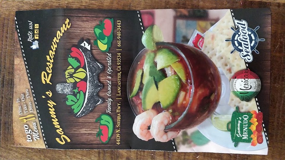 Menu page showing breakfast and burrito sections.